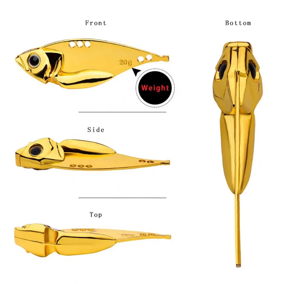 Metal Blade Baits for Bass Fishing Lures Hard Metal VIB Spoons Crankbaits Swimbait for Trout Walleye Crappie Saltwater