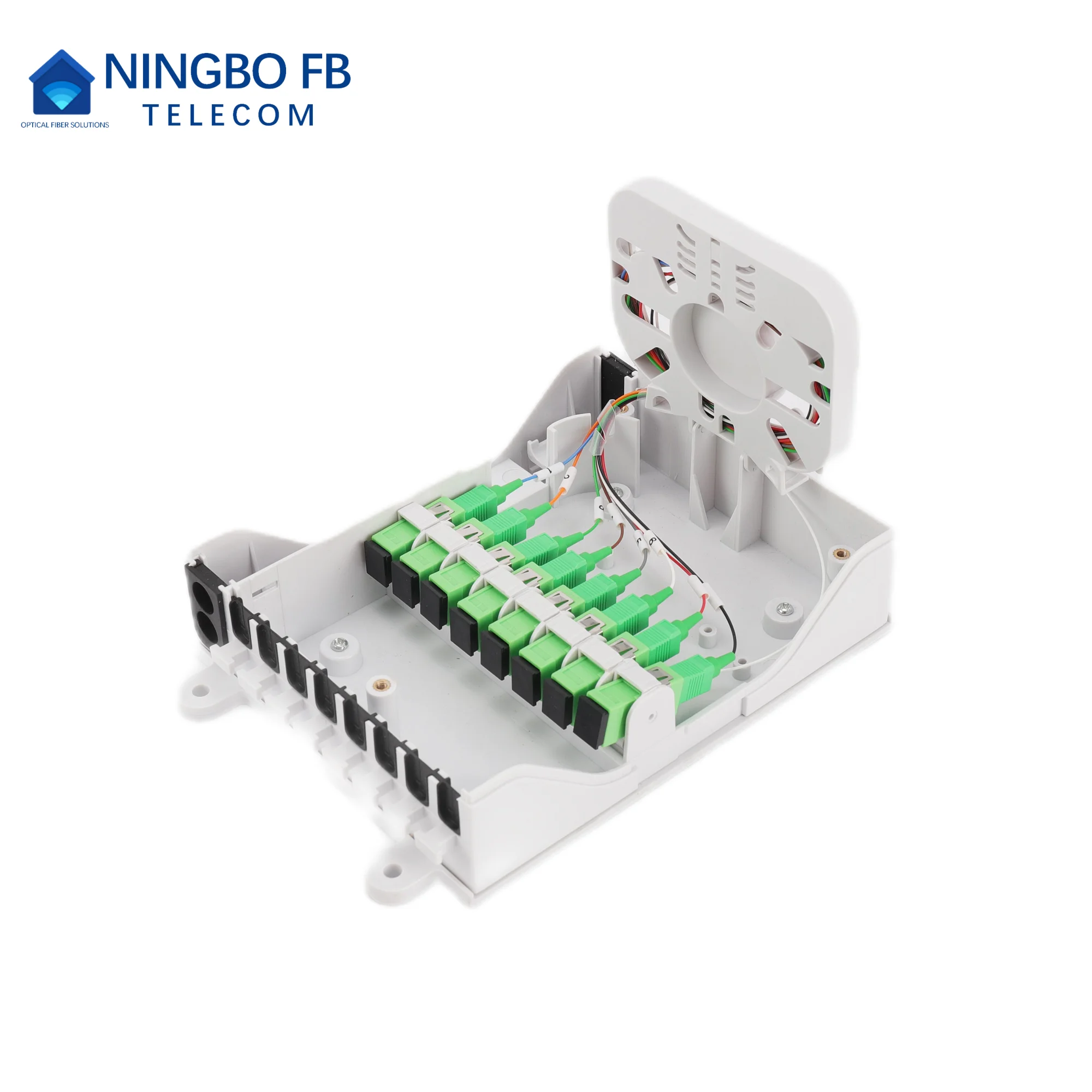 8 port Optical Fibre Terminal Box SC/LC IP65 Wall ABS Box PLC Fiber Optic Splitter Optical Splitter Box