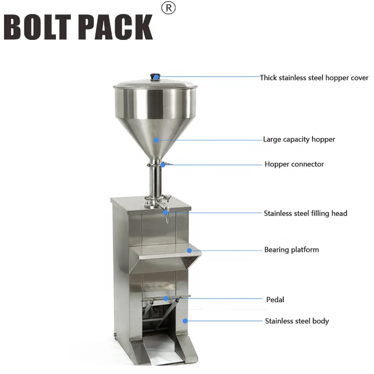 Вертикальная пневматическая паста, полуавтоматическая машина для розлива вазелина