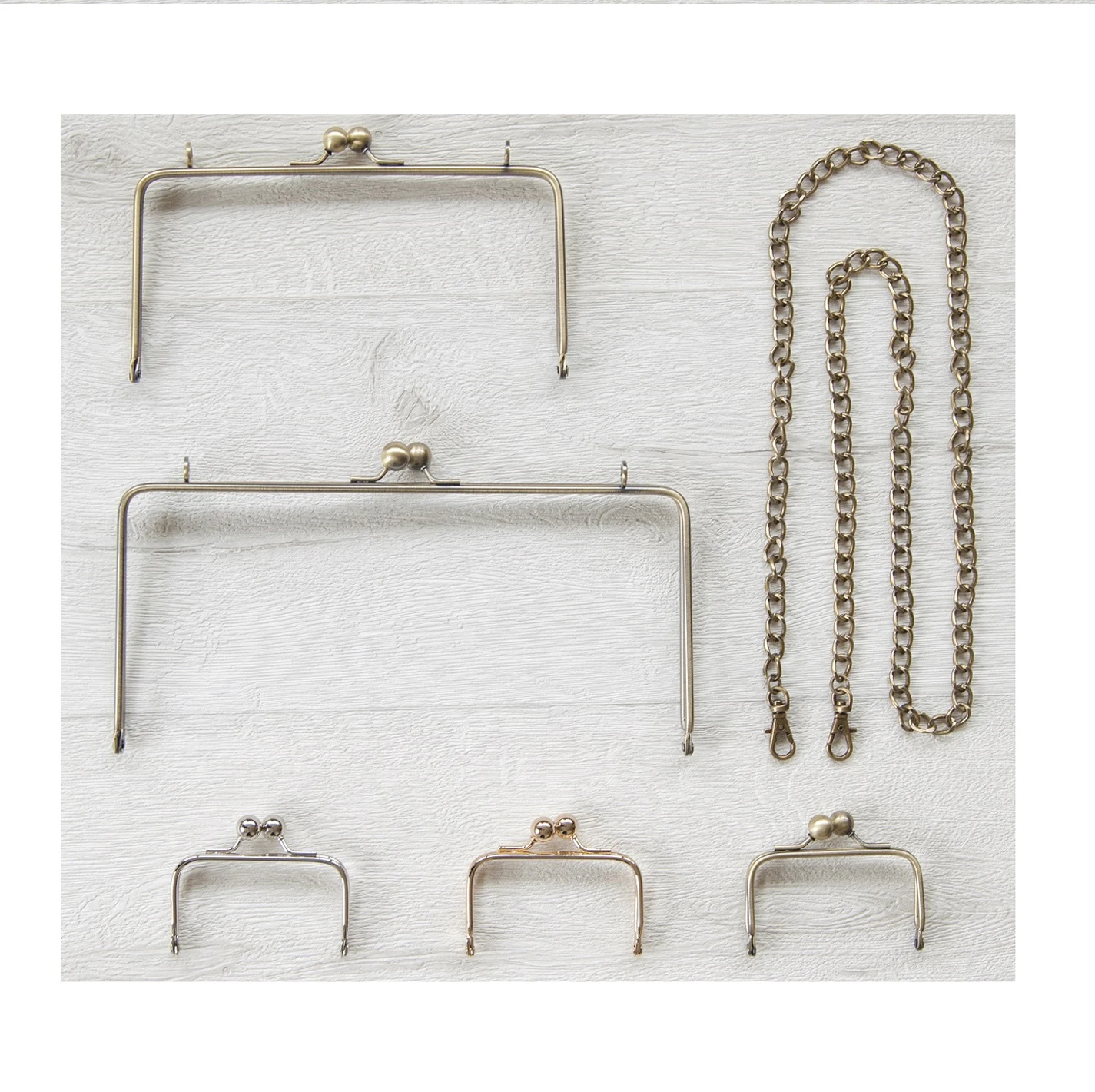 
Multiple Sizes Colors Raw Materials Clutch Bag Frames Chain Clasp 