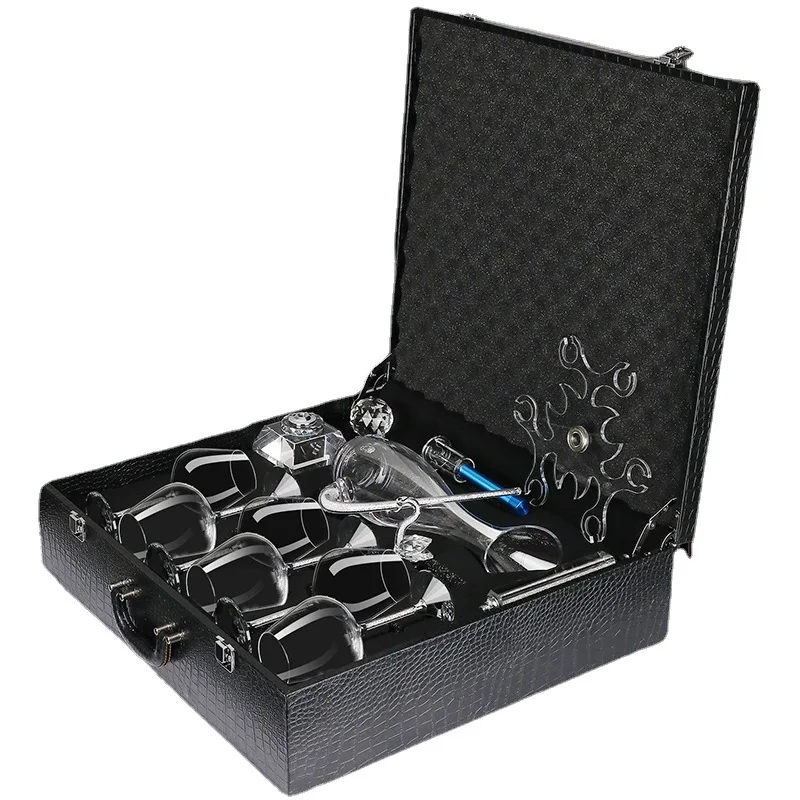 Wine Goblet Glass For Wholesales Goblet Wine Glass Luxury Diamond Wine Glass and rack set