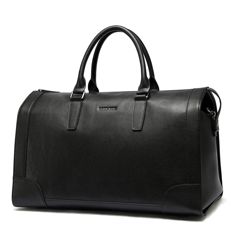 Hot selling storage duffel leather handbags factory custom portable weekend mens business luggage bags for travel