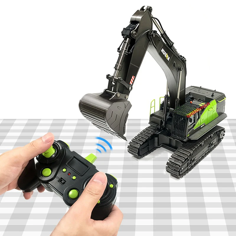 Huina 1593 1/14 Scale RC Excavator Excavator Diecast Simulation Construction Engineering Truck Remote Control Vehicle Car Toy