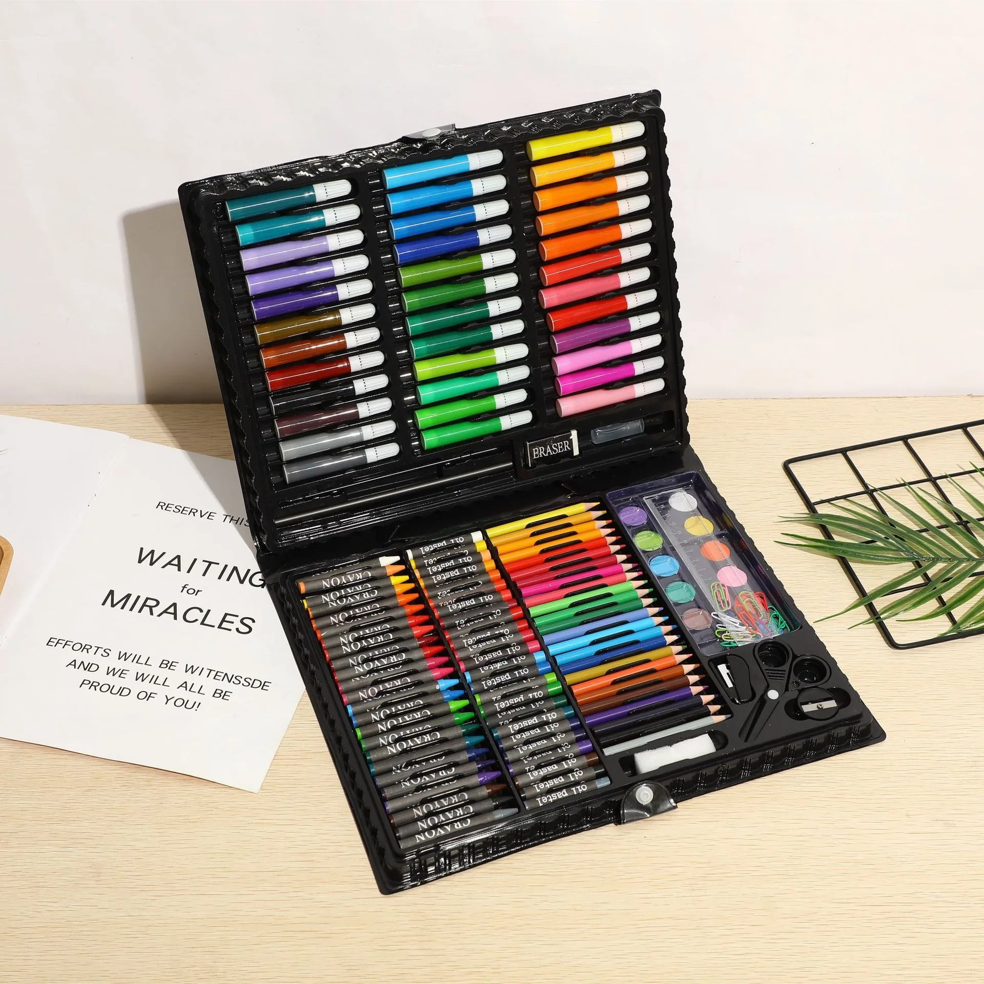 Оптовая продажа, 150 шт., игрушки для рисования, роскошный Художественный набор для рисования акварелью, красок, художественный набор для детей