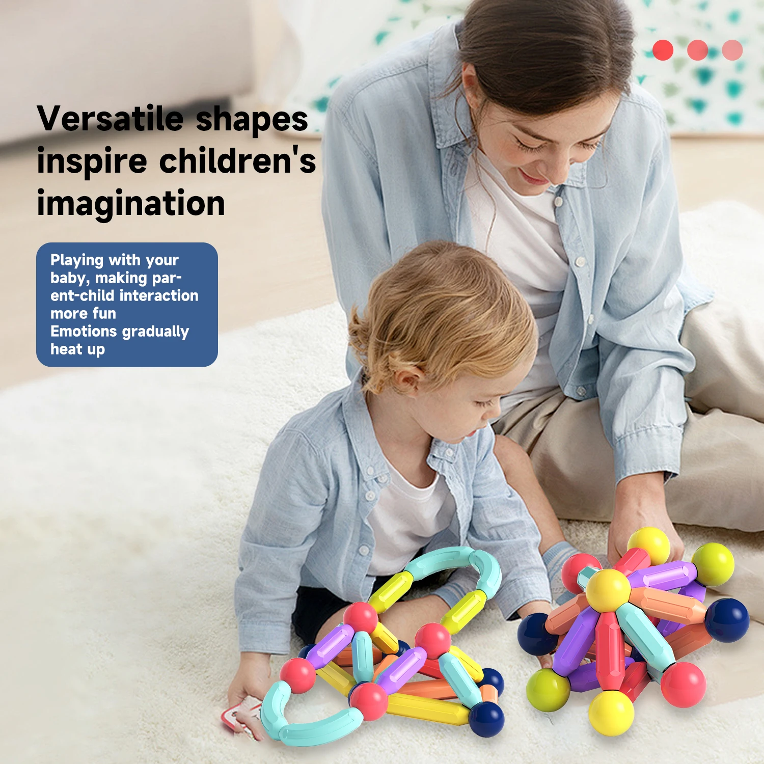 Hot Sales Novelty Gifts Education Magnetic Rod Building Block Set Boy and Girl Gifts
