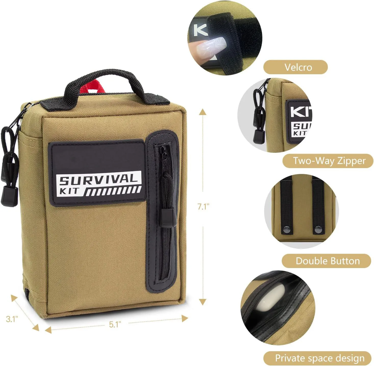 Outdoor Survival Professional Emergency Survival Gear Tool  First Aid Kit bag