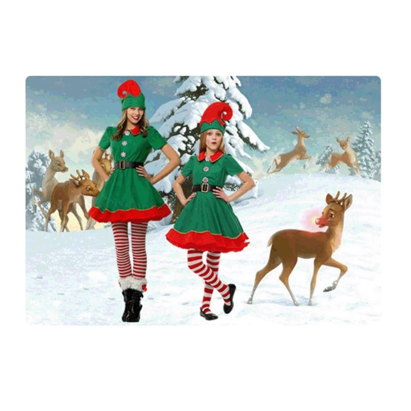 Рождественский костюм Санта-Клауса, костюм родителя и ребенка, одежда для выступлений, Рождественская одежда, игровой костюм, настраиваемый