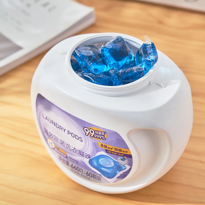 New Style Freely Soluble Antibacterial Mite Removal Long Lasting Fragrance Laundry Detergent Pods Capsule