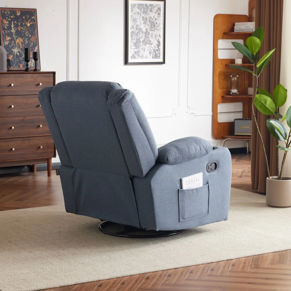 Sans Modern Upholstered Armrest Manual Glider Recliner Chair Fabric Recliner Sofa Single