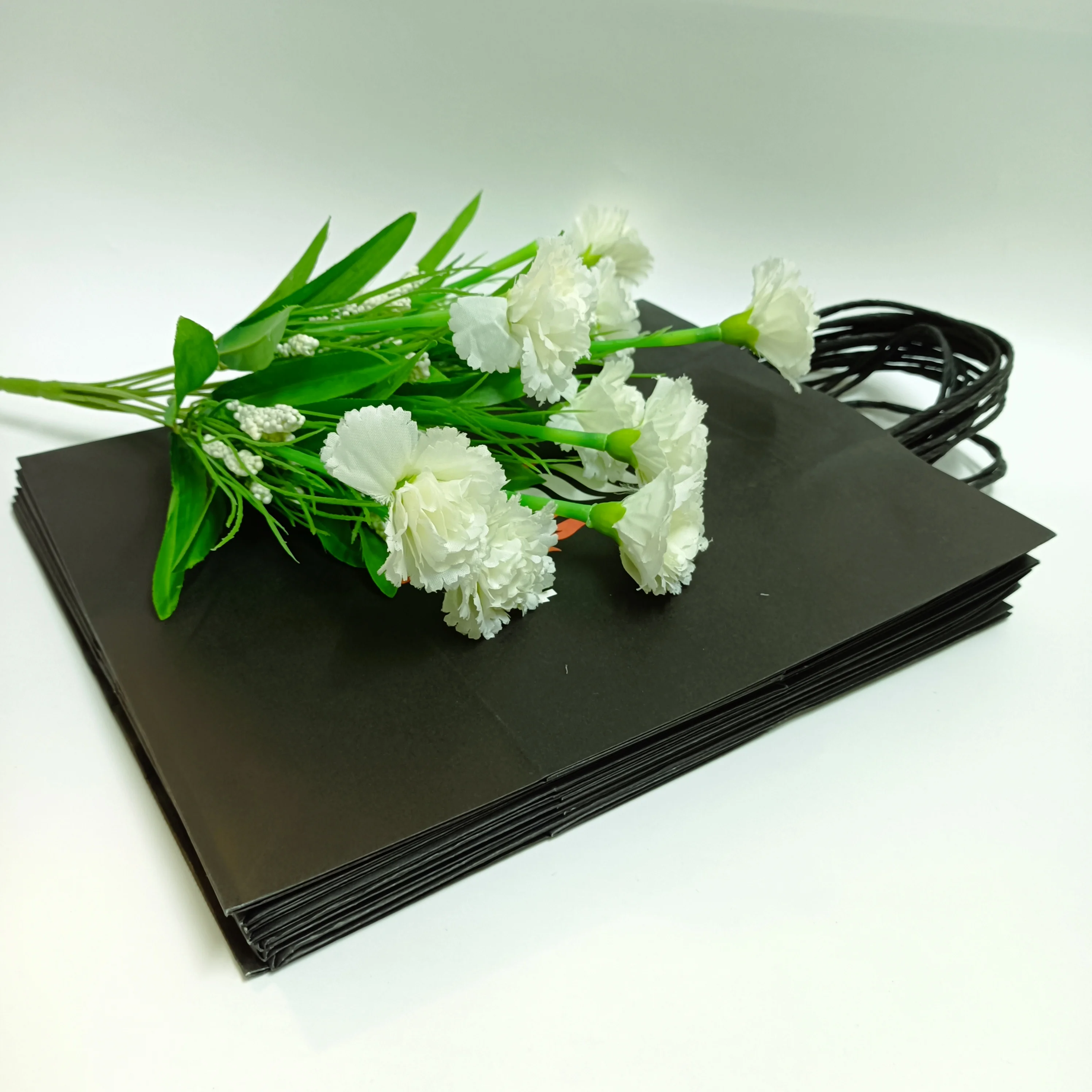 SP959 Cheap Brown Kraft Paper Bag with Twisted Handle Custom Logo printed food delivery bag for coffee takeaway