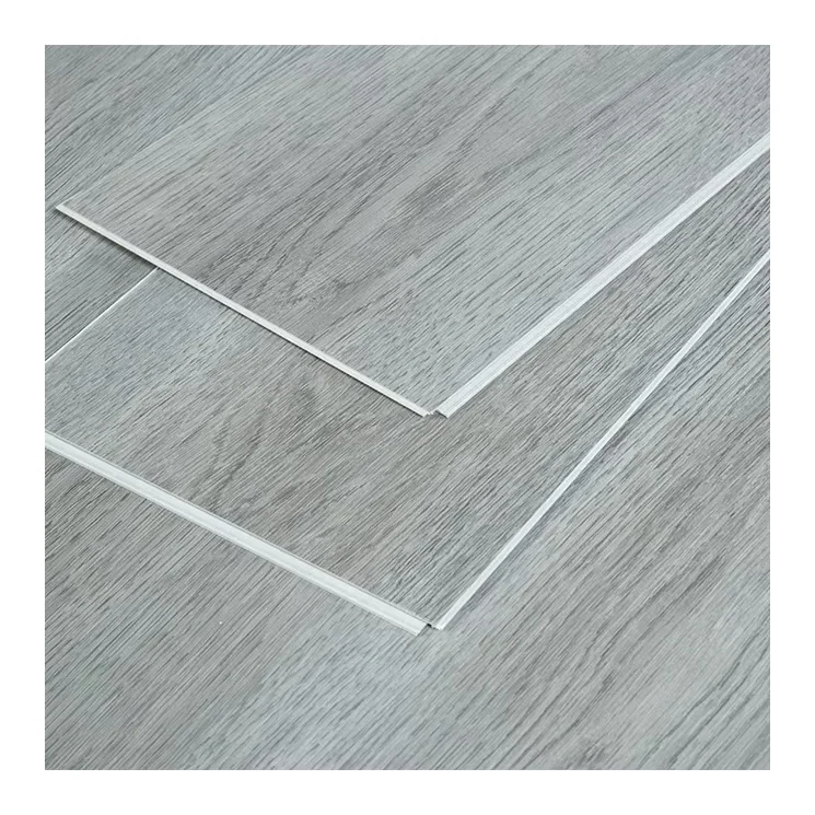 Grey Wood Grain Nonslip 100% Water Proof PVC SPC Floor Luxury Vinyl Indoor