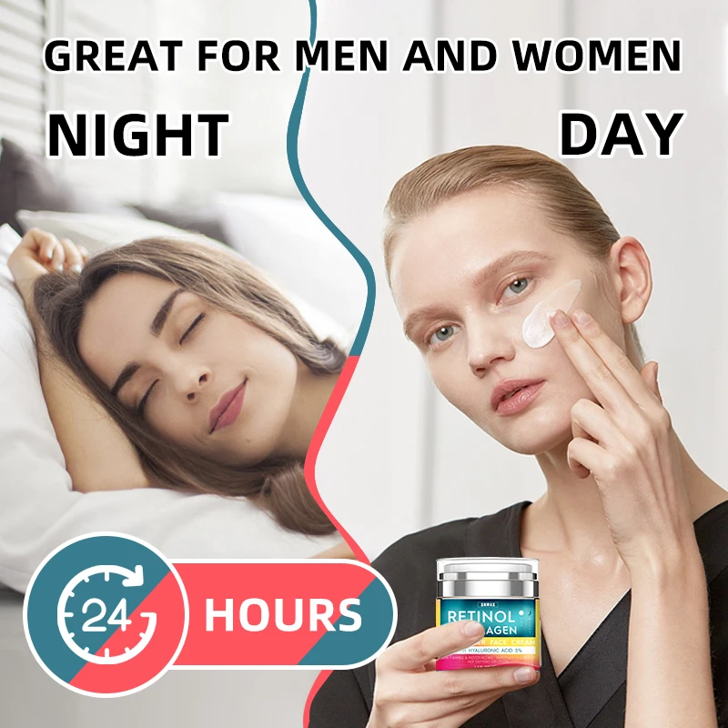Anti Aging Wrinkle Night Face Moisturizer Skin Tightening Firming Face Cream With Hyaluronic Acid Retinol