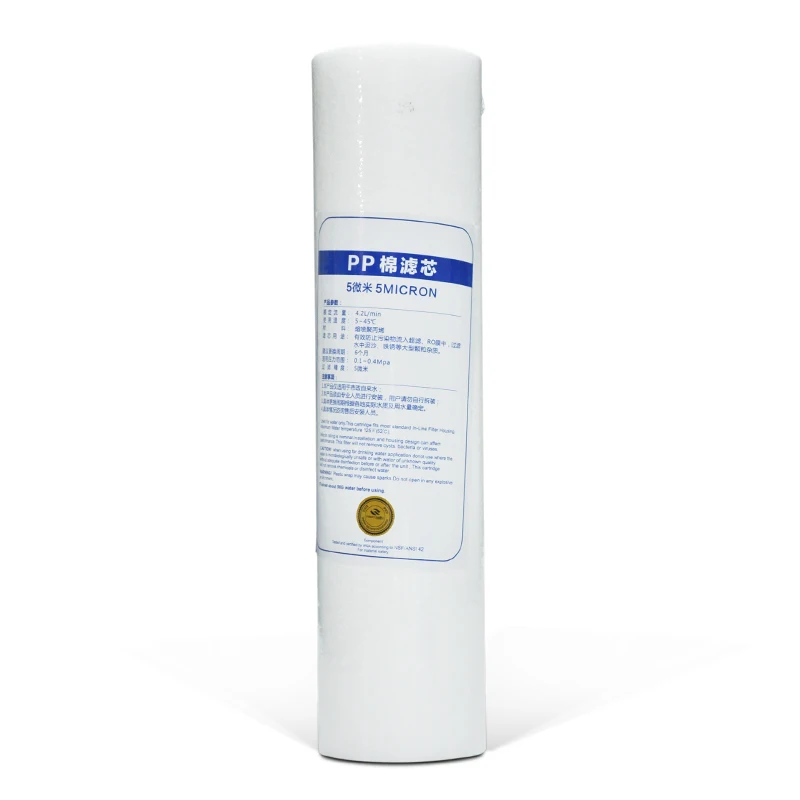 10 Inch 5 Micron RO PP Cotton Sediment Cartridge in Water Pre Filter