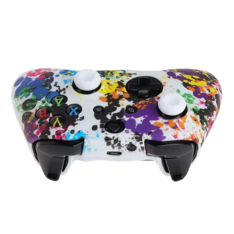 Популярный силиконовый чехол для геймпада + 2 колпачка джойстика контроллера XBox One X S