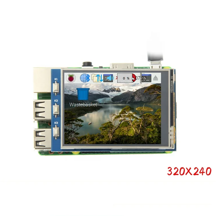 2,8 дюйма RPi ЖК-дисплей с сенсорным экраном небольшого размера с цветным сенсорным монитором для Raspberry Pi