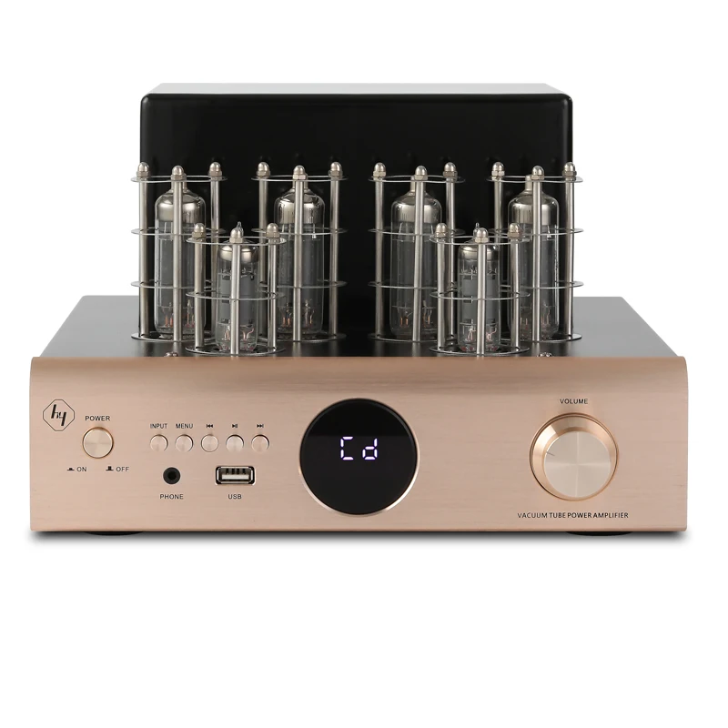 Kinma New Arrival Aluminum Material HiFi  Audio System 100W Tube Amplifier AV-2080