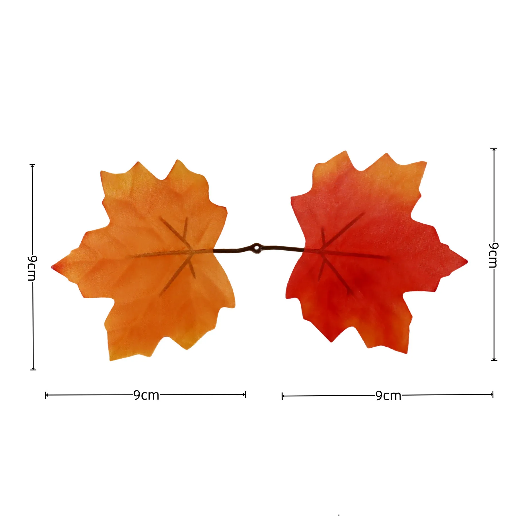 Double Maple Halloween Harvest Festival Wedding Hotel floral decorated yellow autumn leaves simulating artificial maple leaves