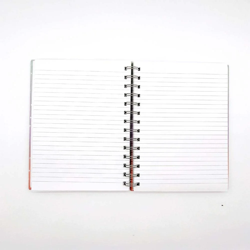 Customized design spiral PVC cover liquid notebook