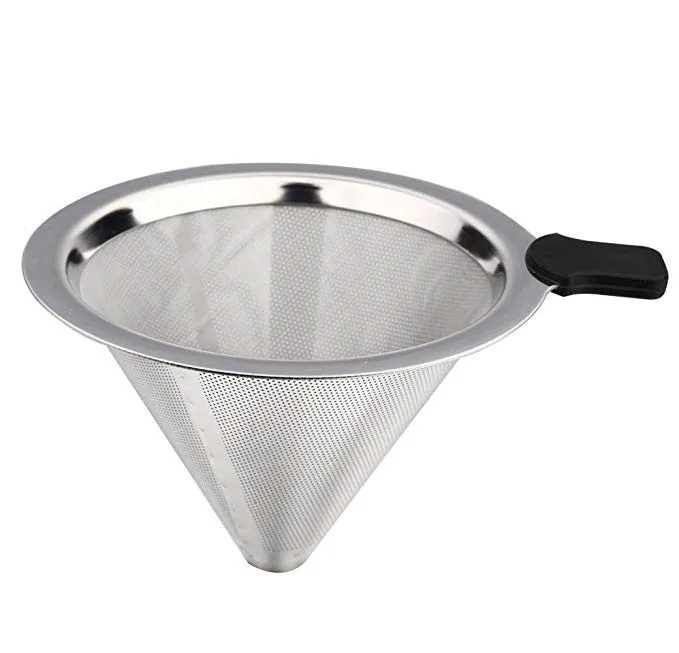 Stainless Steel Pour Over Coffee Cone Dripper Coffee Filter