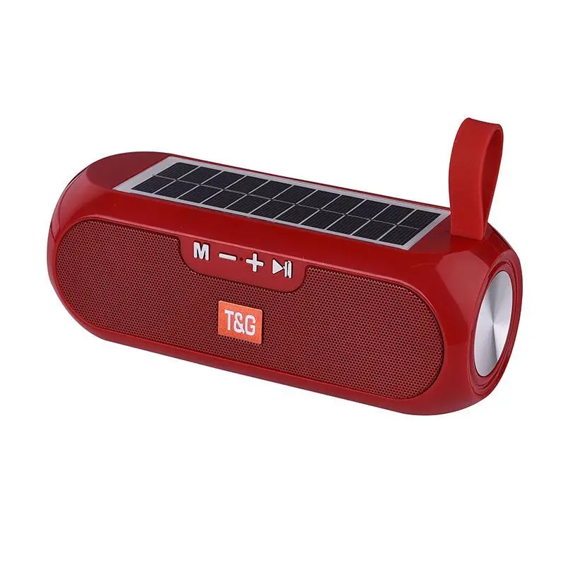 
2020 New TG182 Portable Solar Speaker TF AUX USB MP3 Player Stereo Blue tooth Speaker 