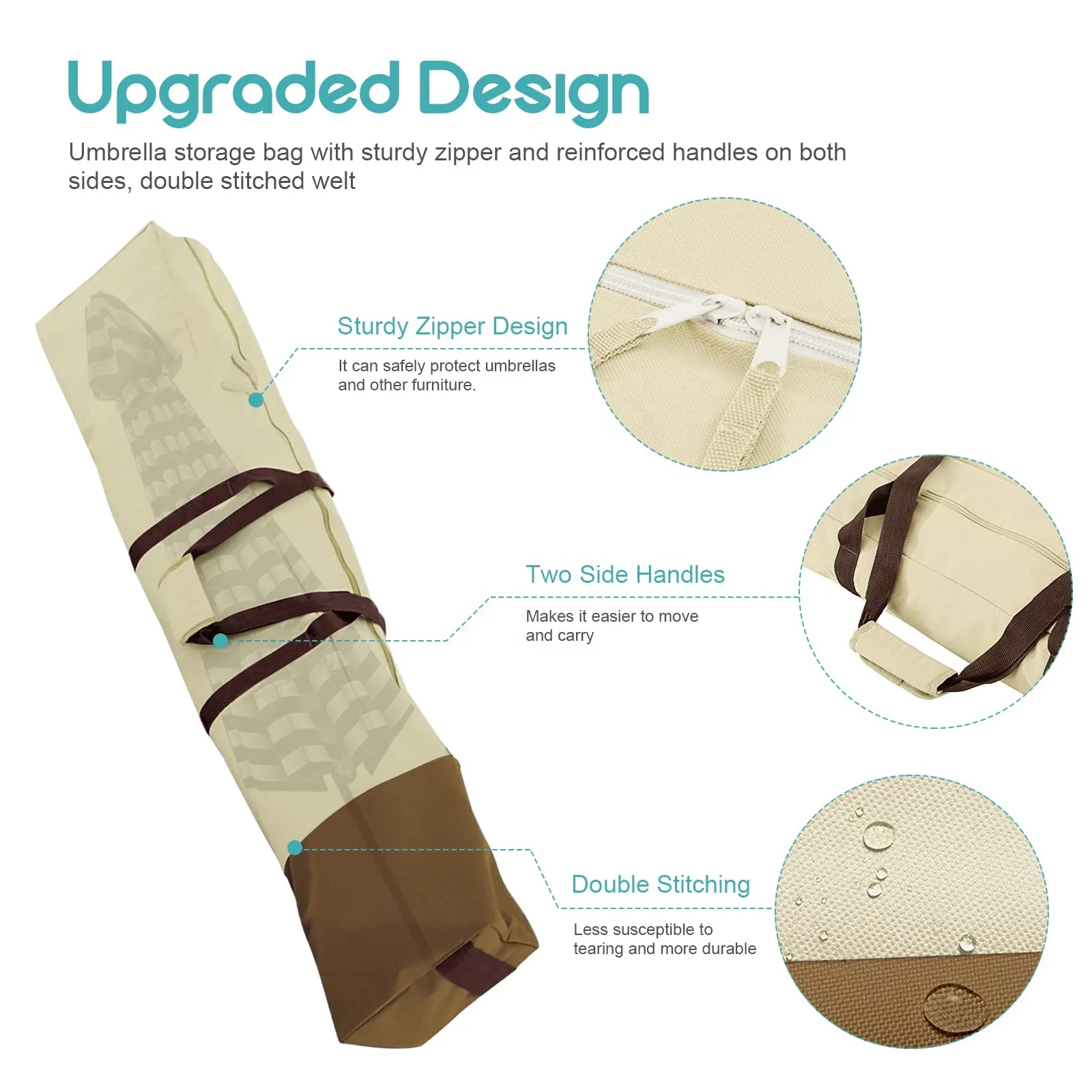 YA SHINE Portable outdoor Oversized Patio Hammock bag 67 Inch umbrella carry bags beach Umbrella Storage Bag