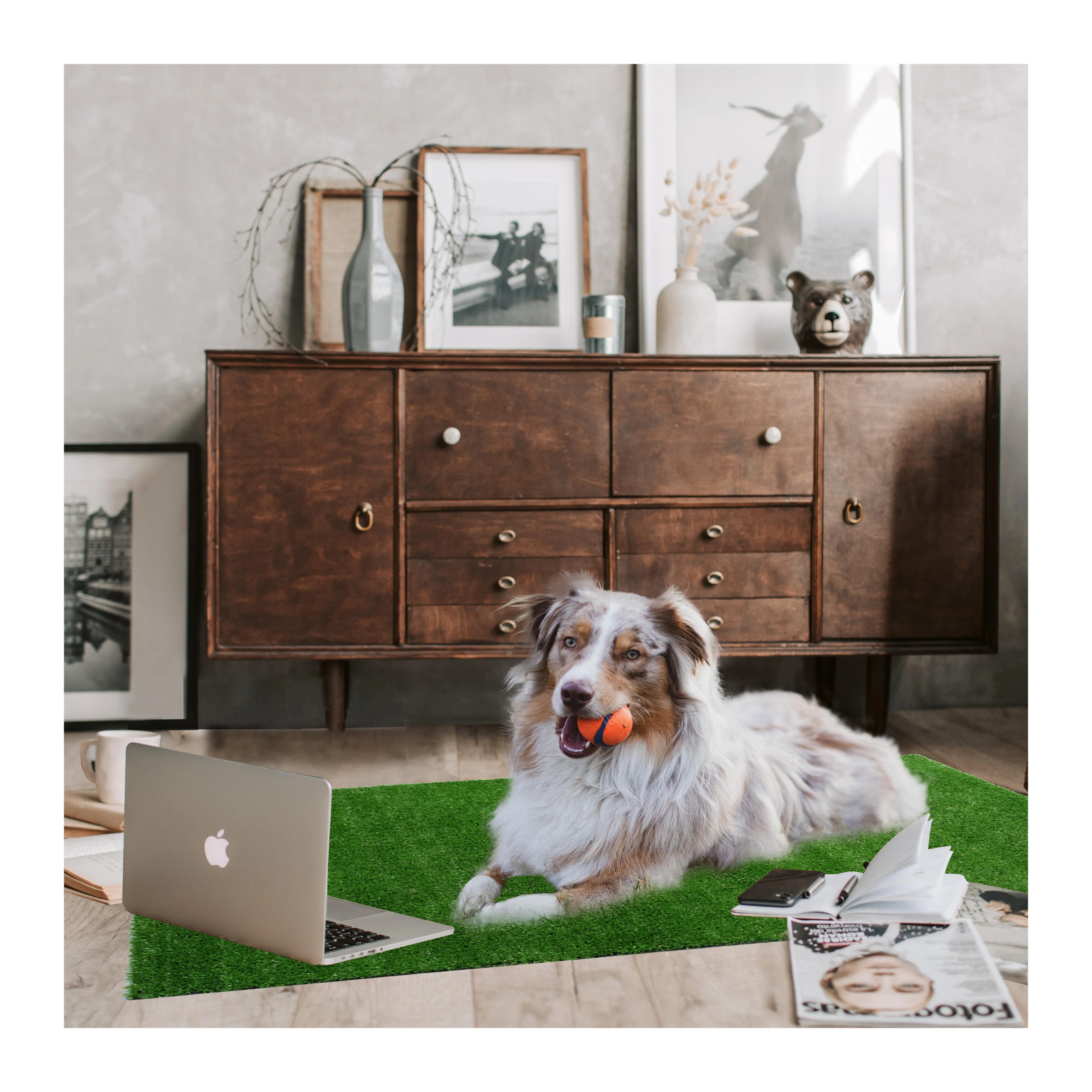 JS 10mm 60cm*90cm Landscaping Artificial Turf Pet Synthetic Grass For Balcony Garden