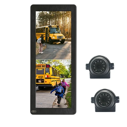 12.3-inch 1080P HD electronic Rearview Mirror Bus  monitor system for blind spot monitoring of truck and passenger side mirrors