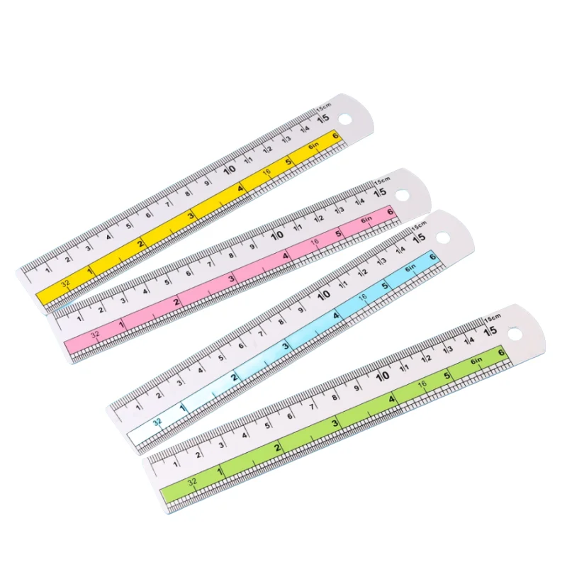 The New Flexible Stainless Steel Etched Scale Metallic Straight Ruler for Student to Draw Straight Lin