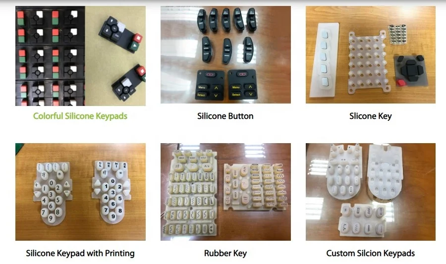 Customized Soft Silicone Rubber Keypad Keyboard Pad Computer Keyboards Flexible Foldable Non slip Rubber Strip parts