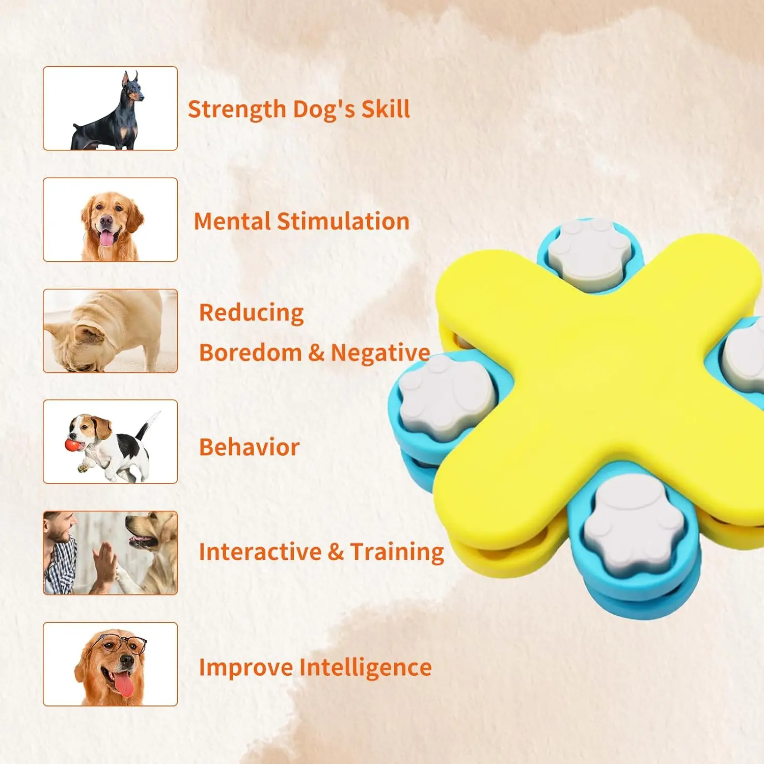 2024 Dog Puzzle Toys Interactive Dog Toy for IQ Training Slow Food Dispenser for Funny feeder IQ Games 3 level Pet Supply