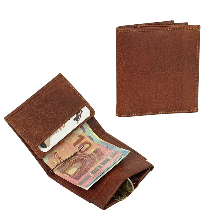 Travel hasp cash wallet minimalist mens slim credit card holder case rfid blocking leather trifold wallet with coin pocket