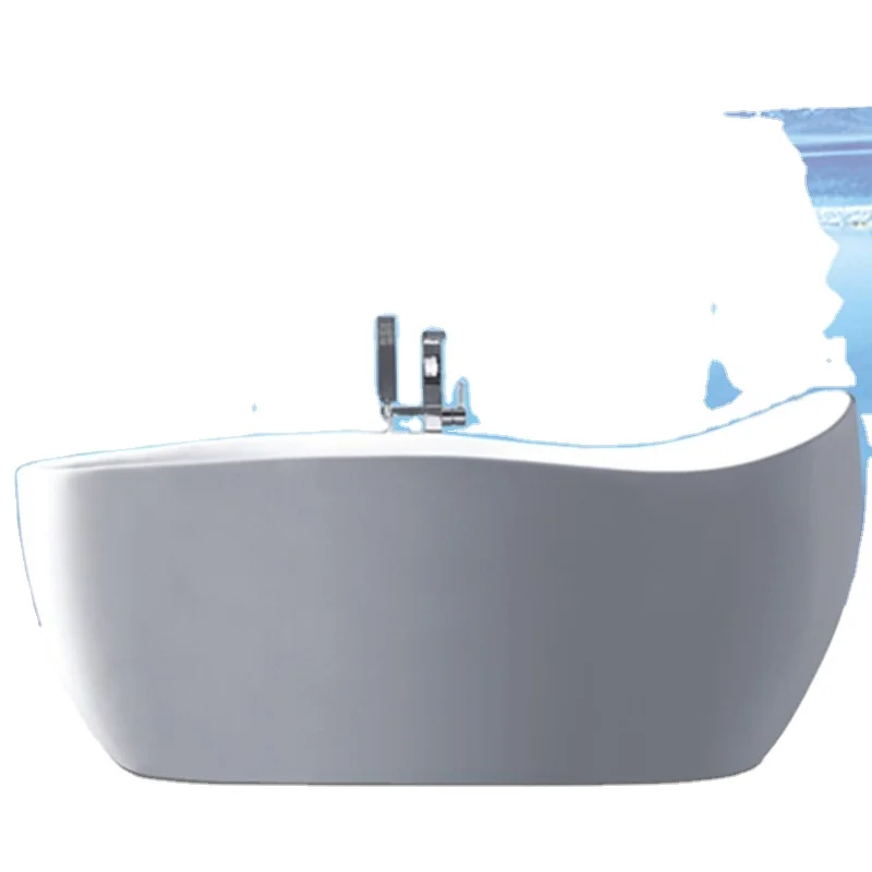 Freestanding installation type one piece modern simple design acrylic bathtub