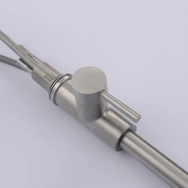 Factory wholesale direct sales high quality and inexpensive 304 stainless steel  pull down kitchen mixer faucet