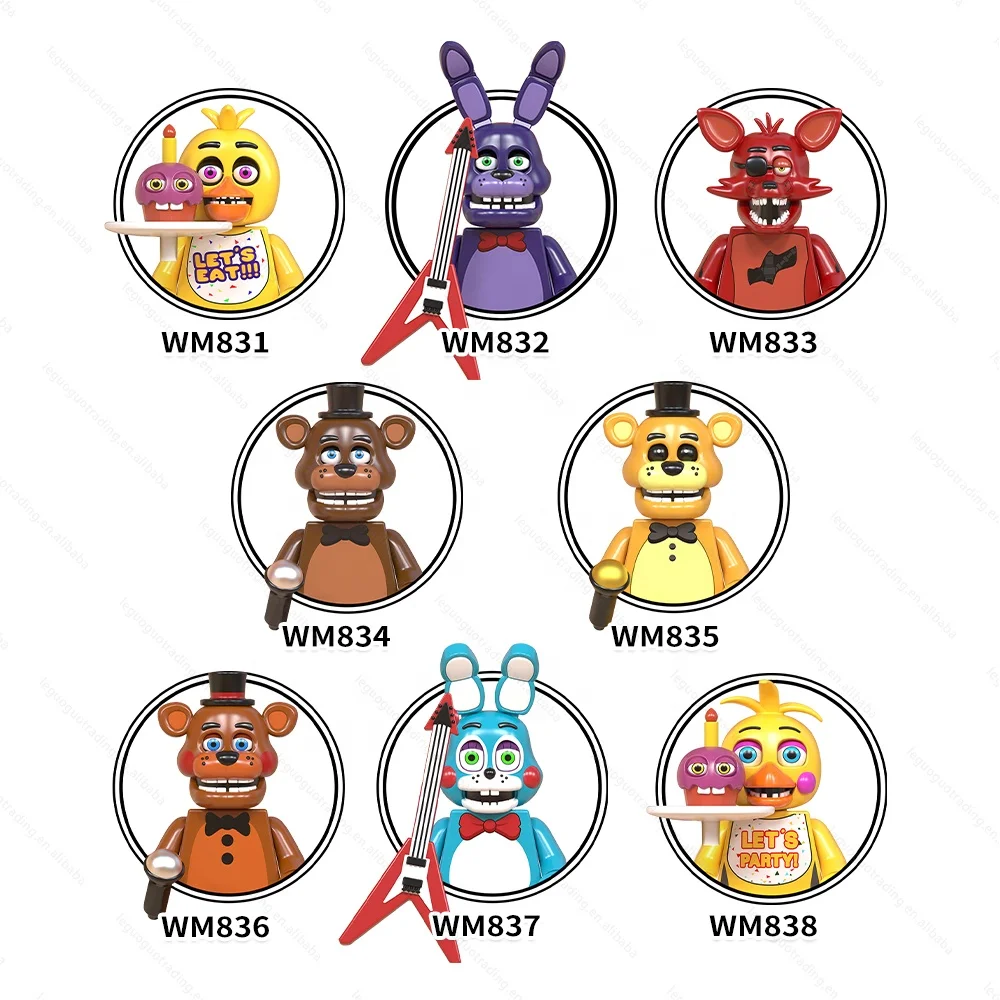 Хит продаж конструктор-конструктор Leuoguo игрушки пять ночей в Freddy с 3D-глазом Ballonboy Chica Foxy WM 6097