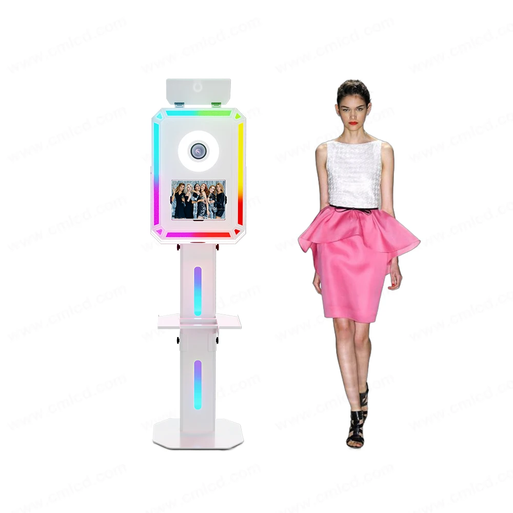 Chimee made high quality easy to use ipad/surface pro camera selfie photo booth with built in Godox flash with case
