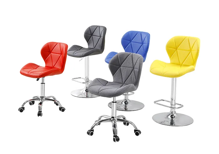 
Fabric Barber Chair with Wheels Hair Salon 
