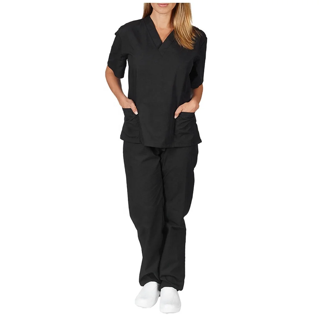 Wholesale scrub uniform sets medical uniform hospital surgical wear nursing scrubs uniforms sets quick dry unisex