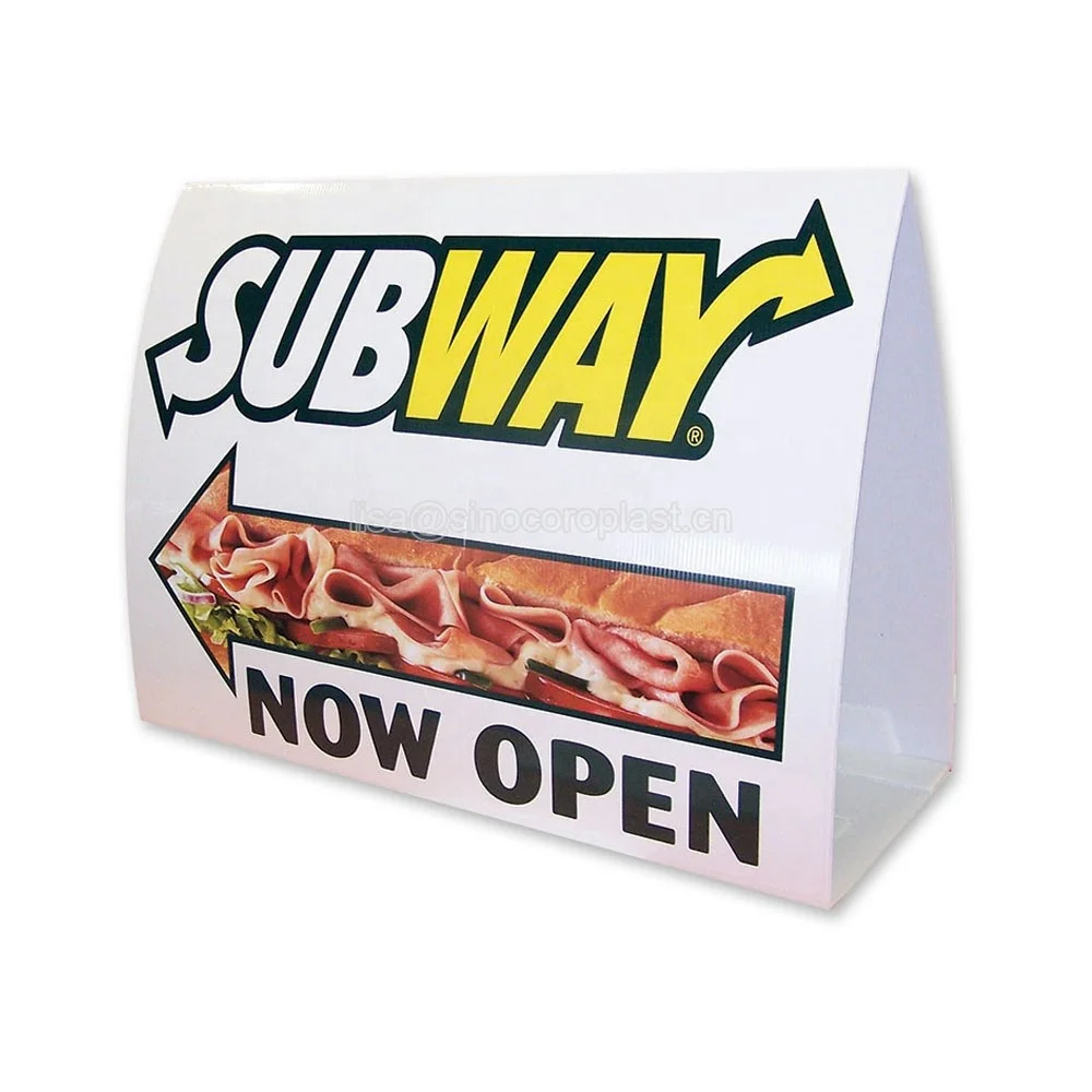Factory Custom PP plastic Corrugated Sheet Plastic Sign Board Printing Coroplast Yard Signs 18x24 H-Stakes