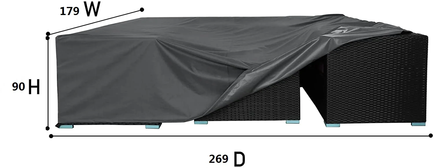 polyester material outdoor modular seating protective cover waterproof dustproof with