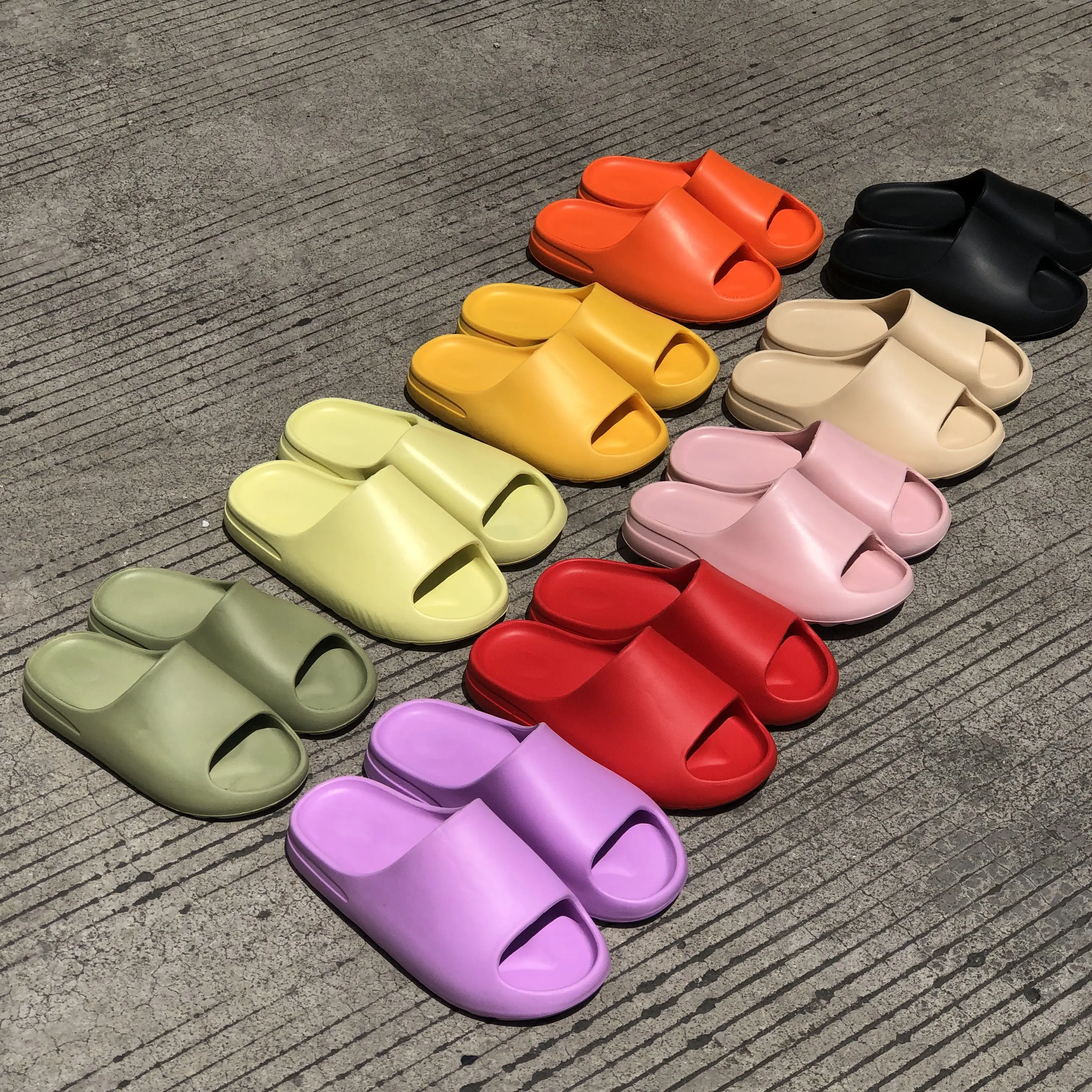 EVA Open Toe Soft Slippers Non-slip Shower Spa Bath Pool House Sandals Showering Slippers for Indoor Outdoor PVC Adult Casual