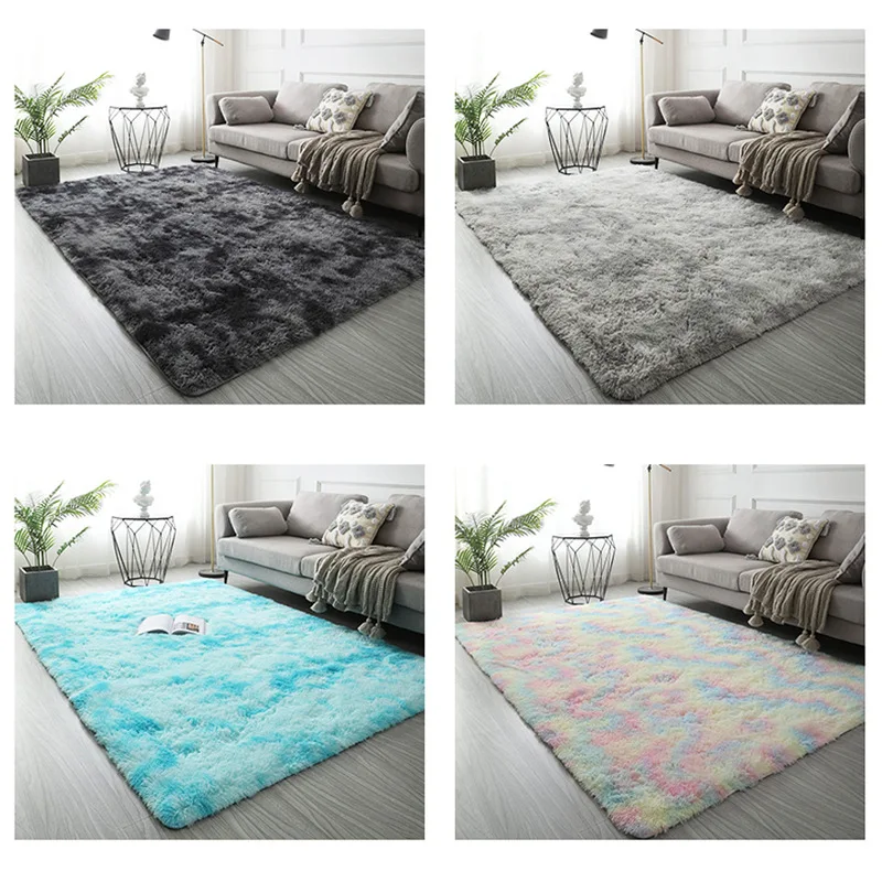Factory Wholesale Korean Silk Carpet Encryption Living Room Bedroom Coffee Table Hallway Mats Can Be Customized Carpet