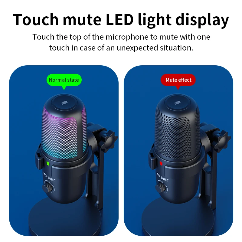 Dynamic professional wireless microphone gaming usb studio microphone condenser recording podcast streaming microphone