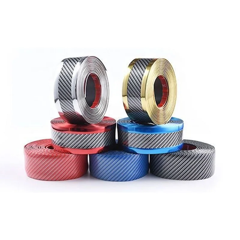 Carbon Fiber Car Anti Scratch Protector Tape Sticker Door Sills Step Car Bumper Protection Car Door Sill Scratch Protection