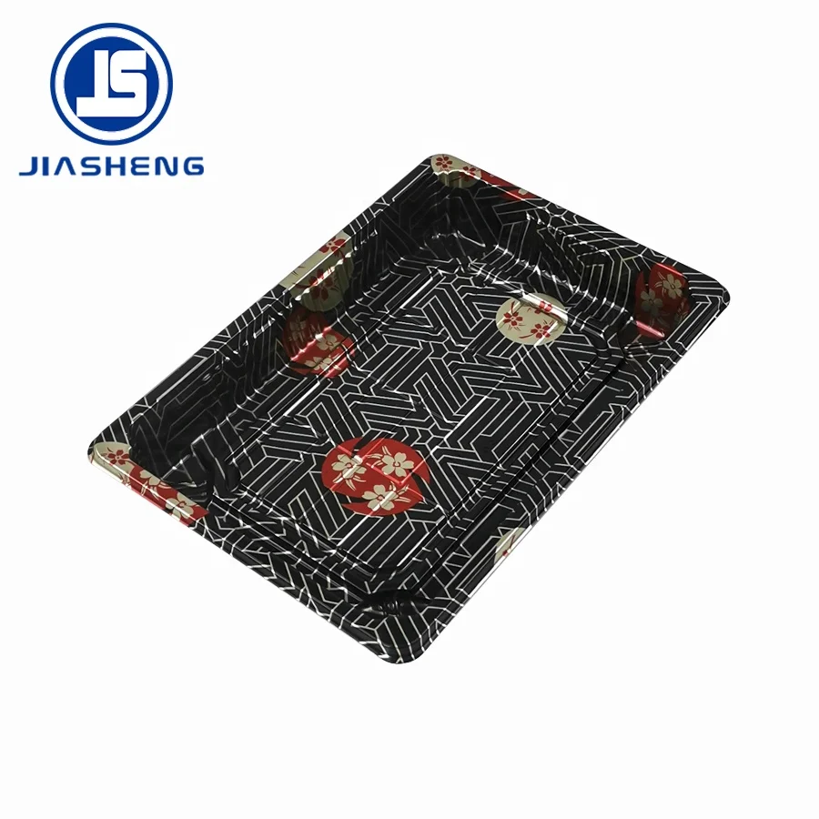 Take-away Plate PET Sushi Container With Lid Fits Sushi Party Fruits Chocolate Cookie Plastic Blister Packaging Container