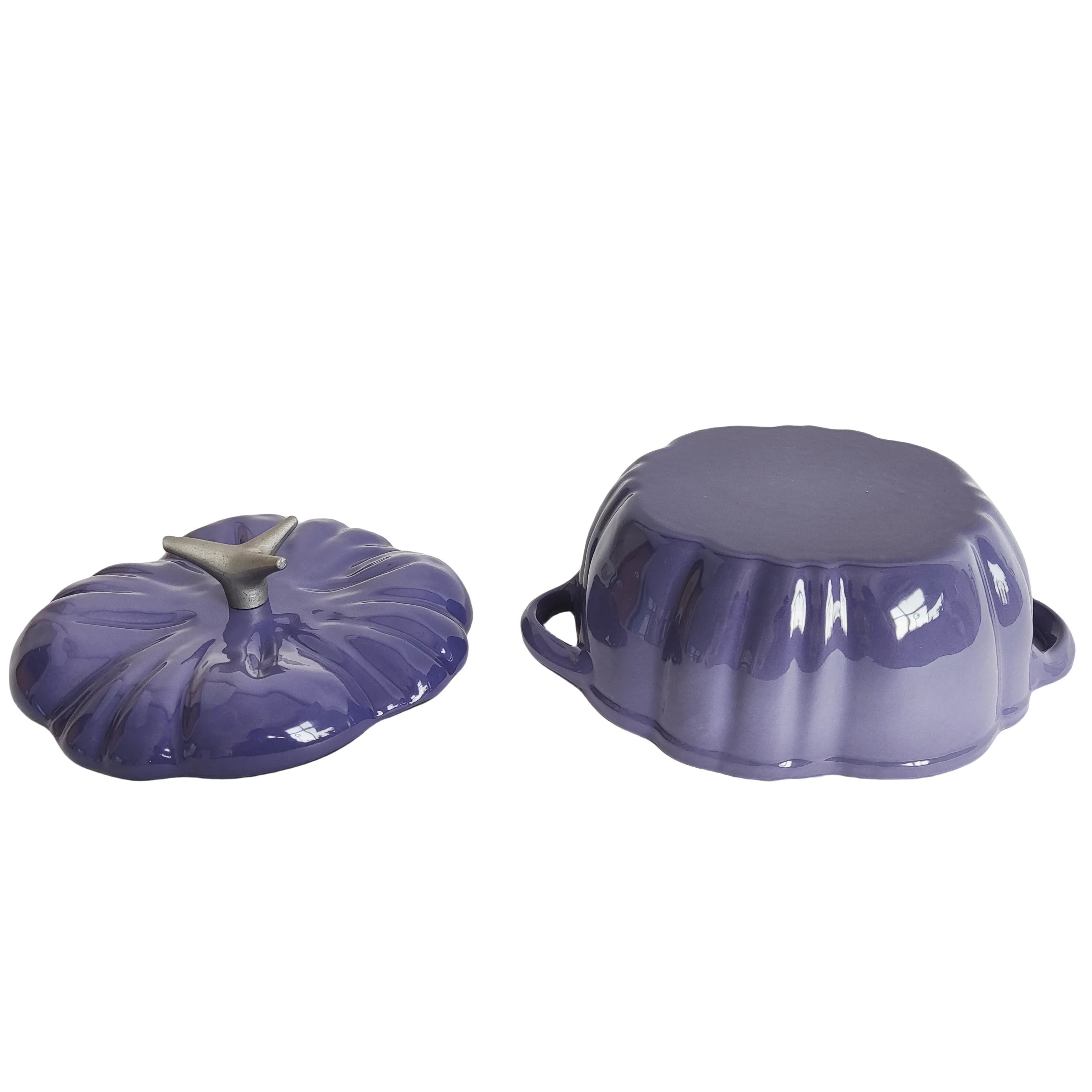 20cm Non-stick Vegetable Shape Cookware Enameled Cast Iron Pumpkin with Cover