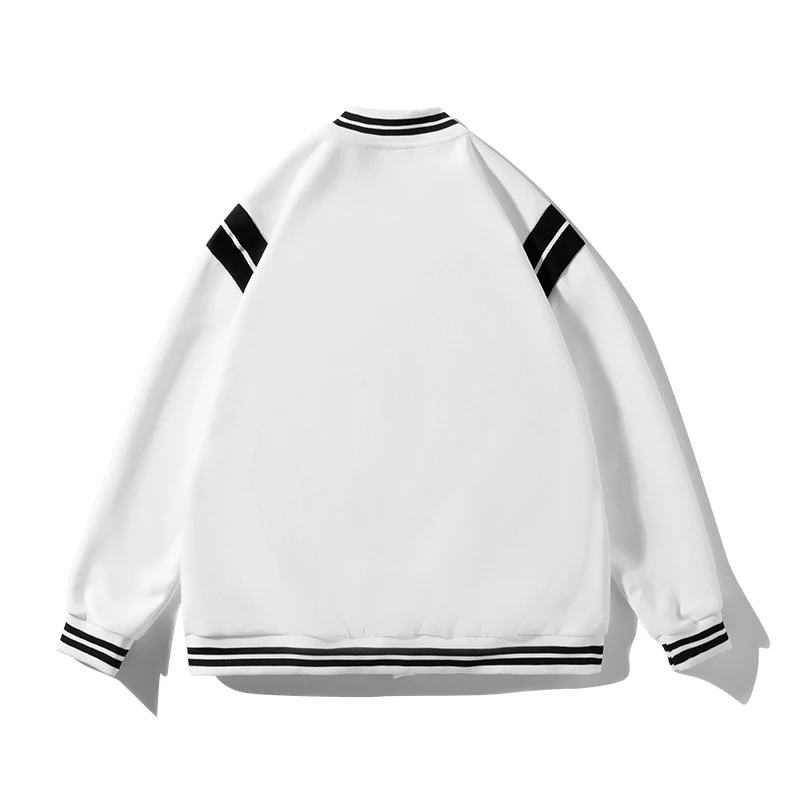 Custom Logo Mens Lightweight Varsity Jacket Loose Fit Casual Baseball Letterman Jacket for Men Streetwear Sport Outwear