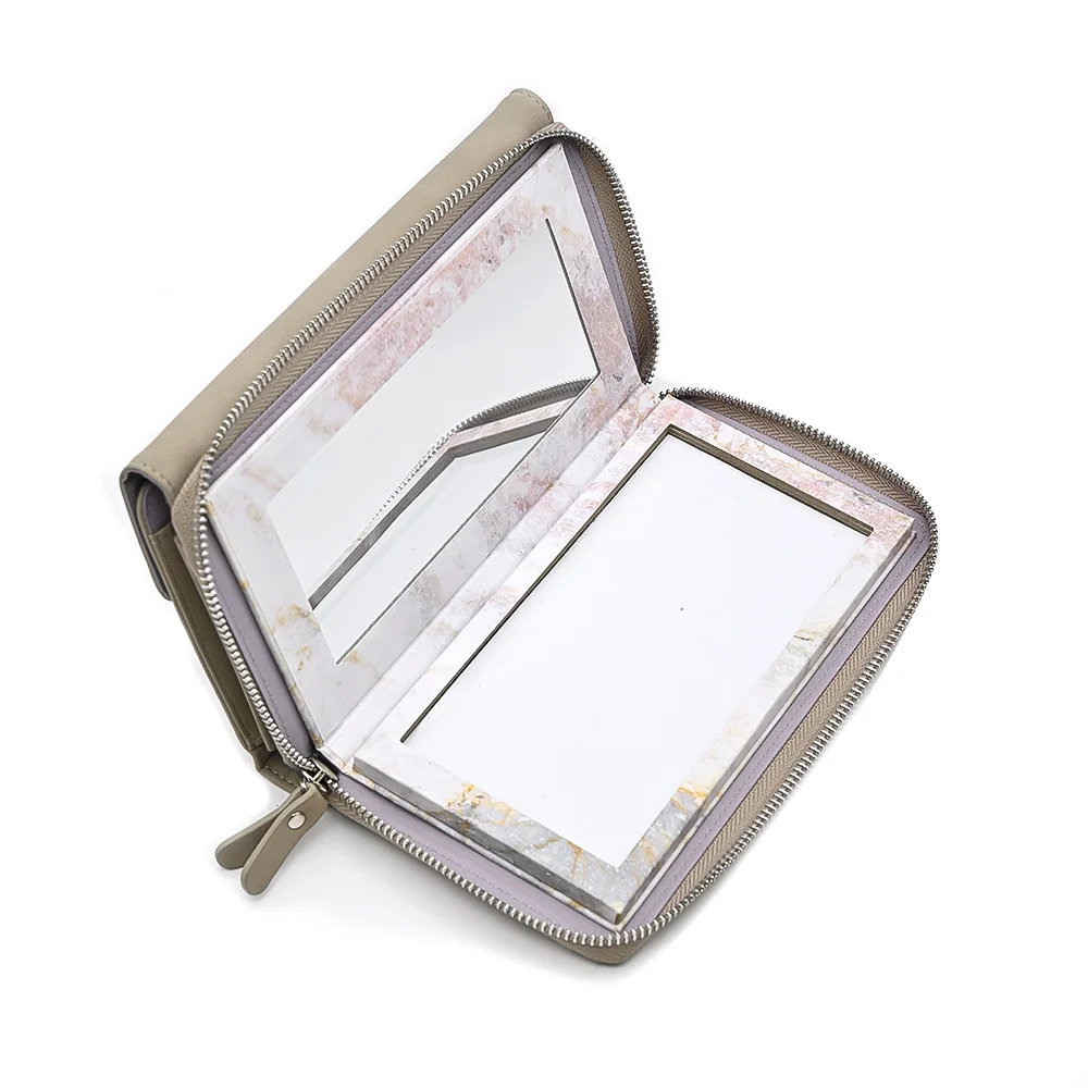 Fashion Women Crossbody Sling Shoulder Purse Clutch Wallet wholesale pu leather Chain purse with Mirror