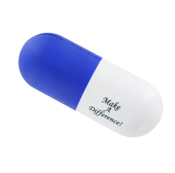 cheap TOP customized logo promotional Imprinted shape Capsule Stress Balls/ Stress Toys