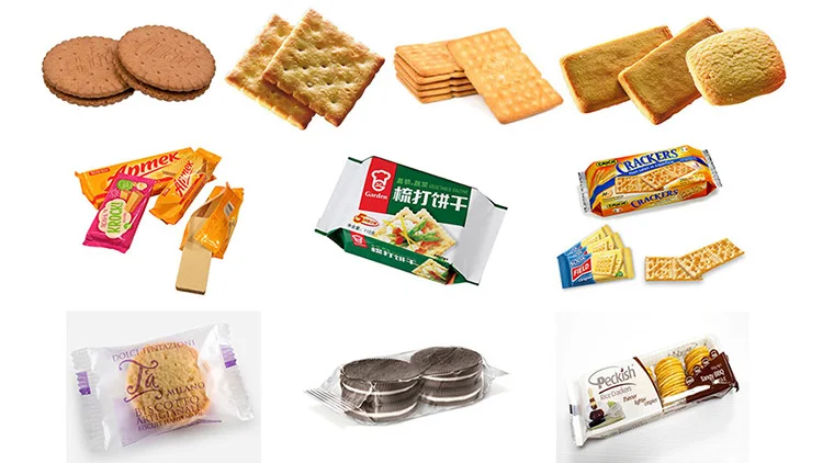 Auto filling Stacked biscuit high speed cookie packaging equipment