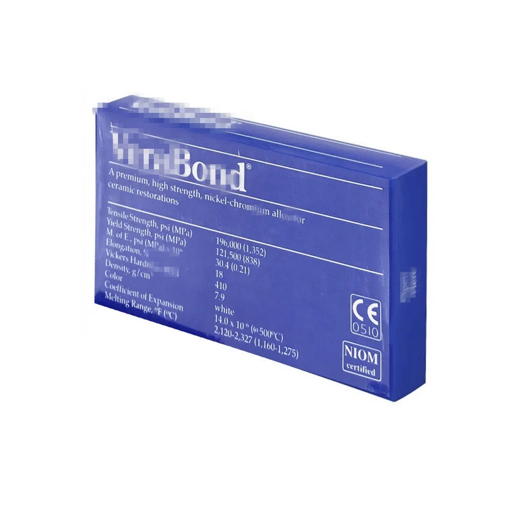 Dental Lab VeraBond Nicr Nickel Chromium with Beryllium Dental VB Metal Porcelain Alloy